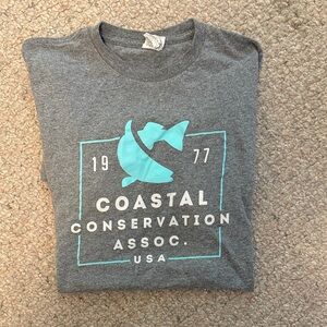 Delta Gray Tee with Teal Coastal Design